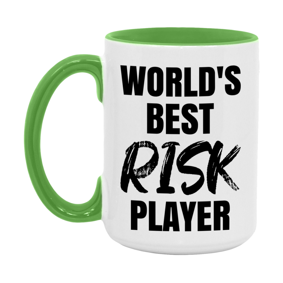 World's Best Risk Player Mug, Funny Game Board Gift, 11Oz Or 15Oz White Ceramic Mug