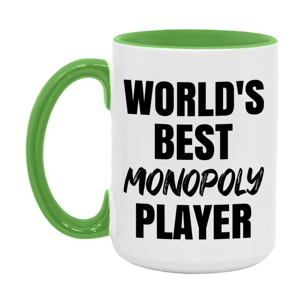 World's Best Monopoly Player Mug, Funny Game Board Gift, 11Oz Or 15Oz White Ceramic Mug