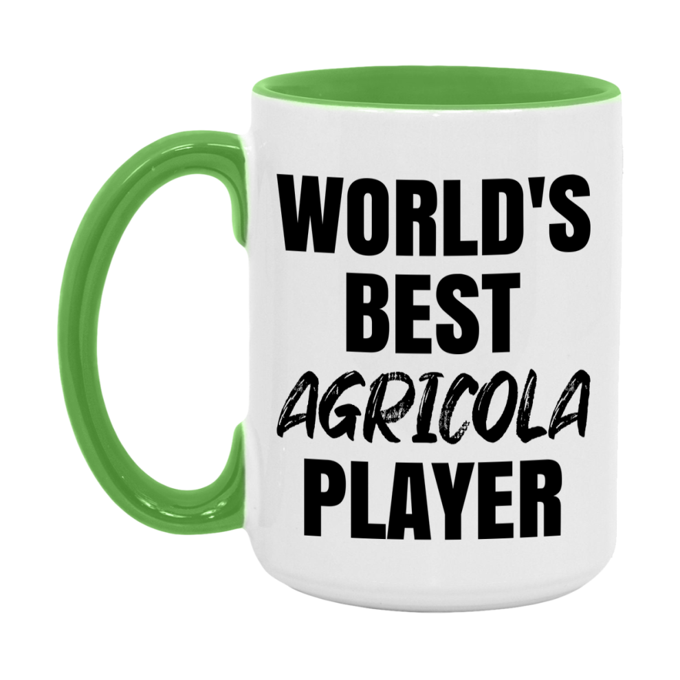 World's Best Agricola Player Mug, Funny Game Board Gift, 11Oz Or 15Oz White Ceramic Mug
