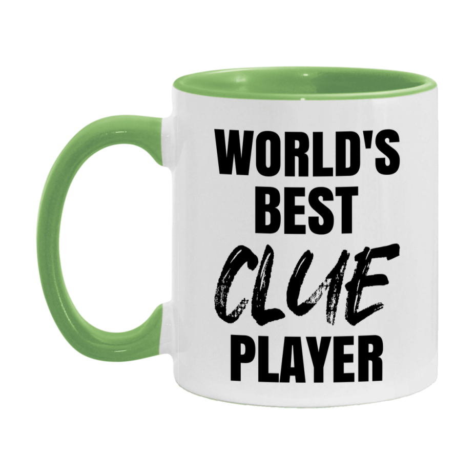 World's Best Clue Player Mug, Funny Game Board Gift, 11Oz Or 15Oz White Ceramic Mug