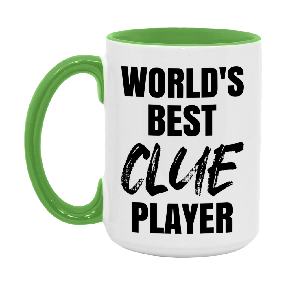 World's Best Clue Player Mug, Funny Game Board Gift, 11Oz Or 15Oz White Ceramic Mug