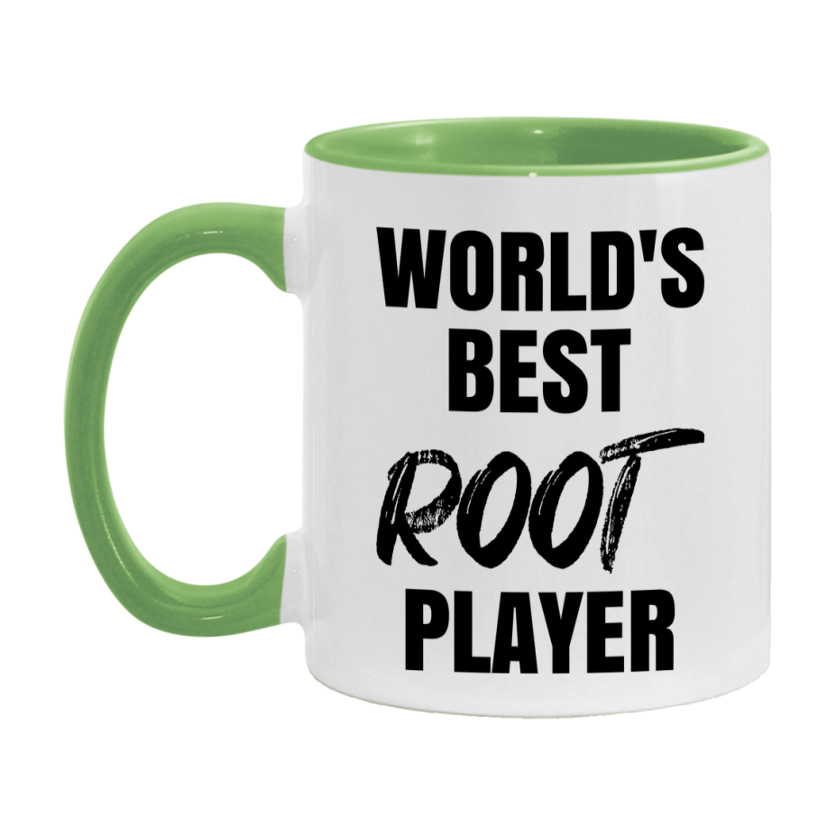 World's Best Root Player Mug, Funny Game Board Gift, 11Oz Or 15Oz White Ceramic Mug