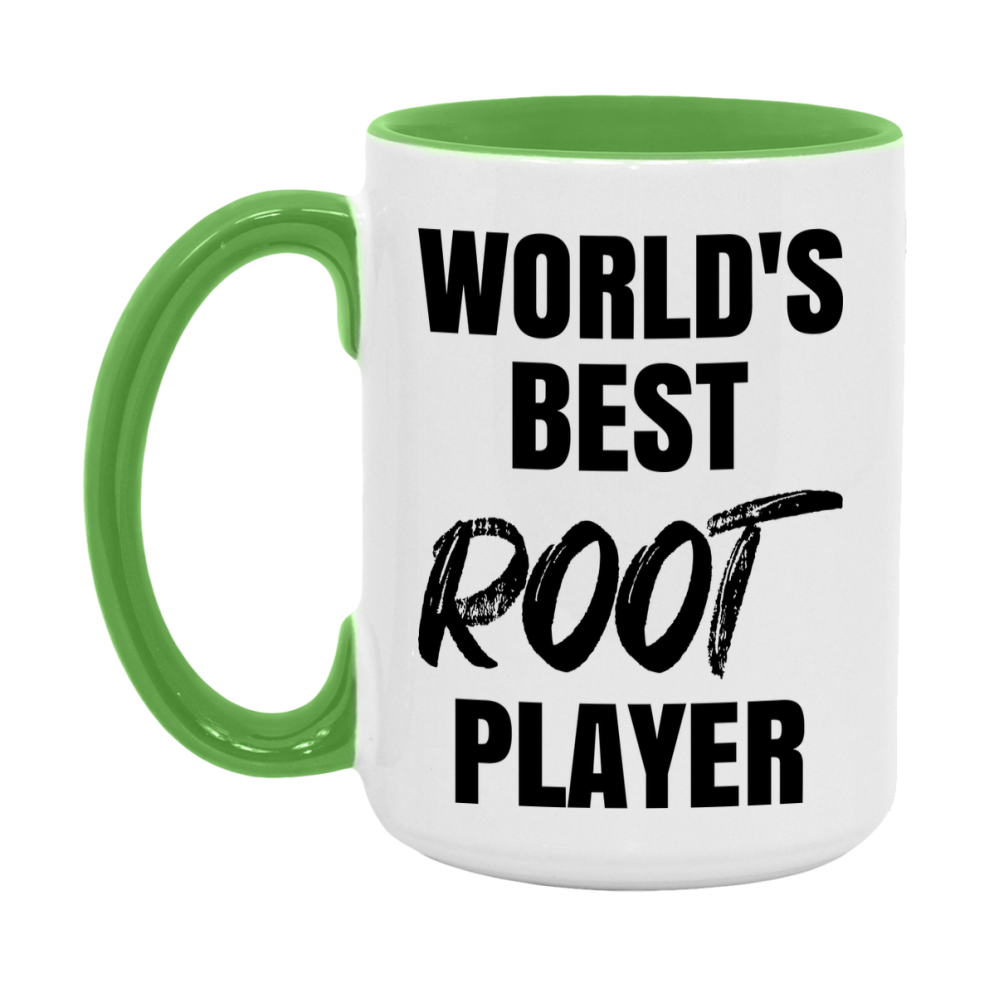 World's Best Root Player Mug, Funny Game Board Gift, 11Oz Or 15Oz White Ceramic Mug