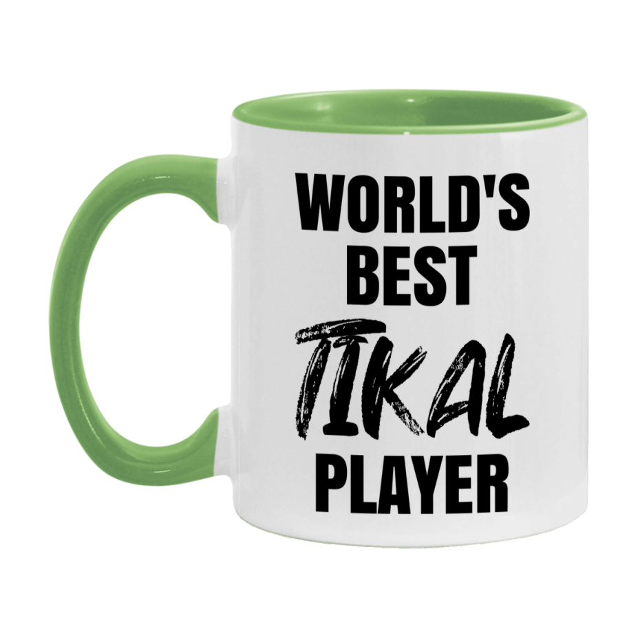 World's Best Tikal Player Mug, Funny Game Board Gift, 11Oz Or 15Oz White Ceramic Mug