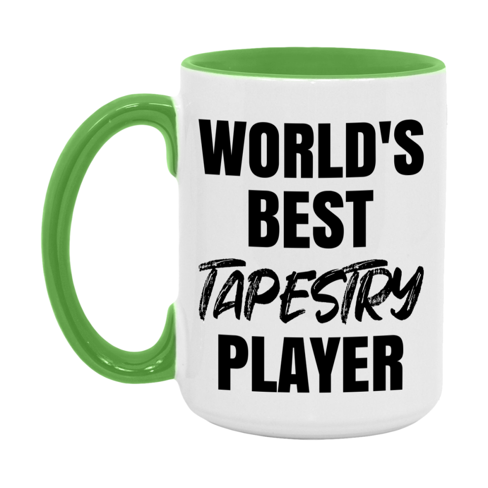 World's Best Tapestry Player Mug, Funny Game Board Gift, 11Oz Or 15Oz White Ceramic Mug