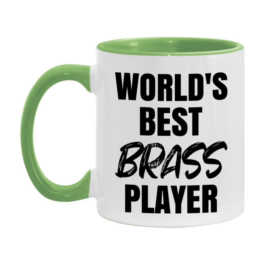 World's Best Brass Player Mug, Funny Game Board Gift, 11Oz Or 15Oz White Ceramic Mug