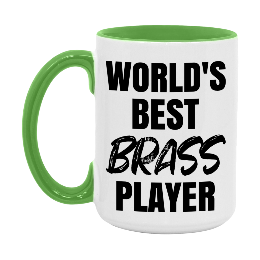 World's Best Brass Player Mug, Funny Game Board Gift, 11Oz Or 15Oz White Ceramic Mug