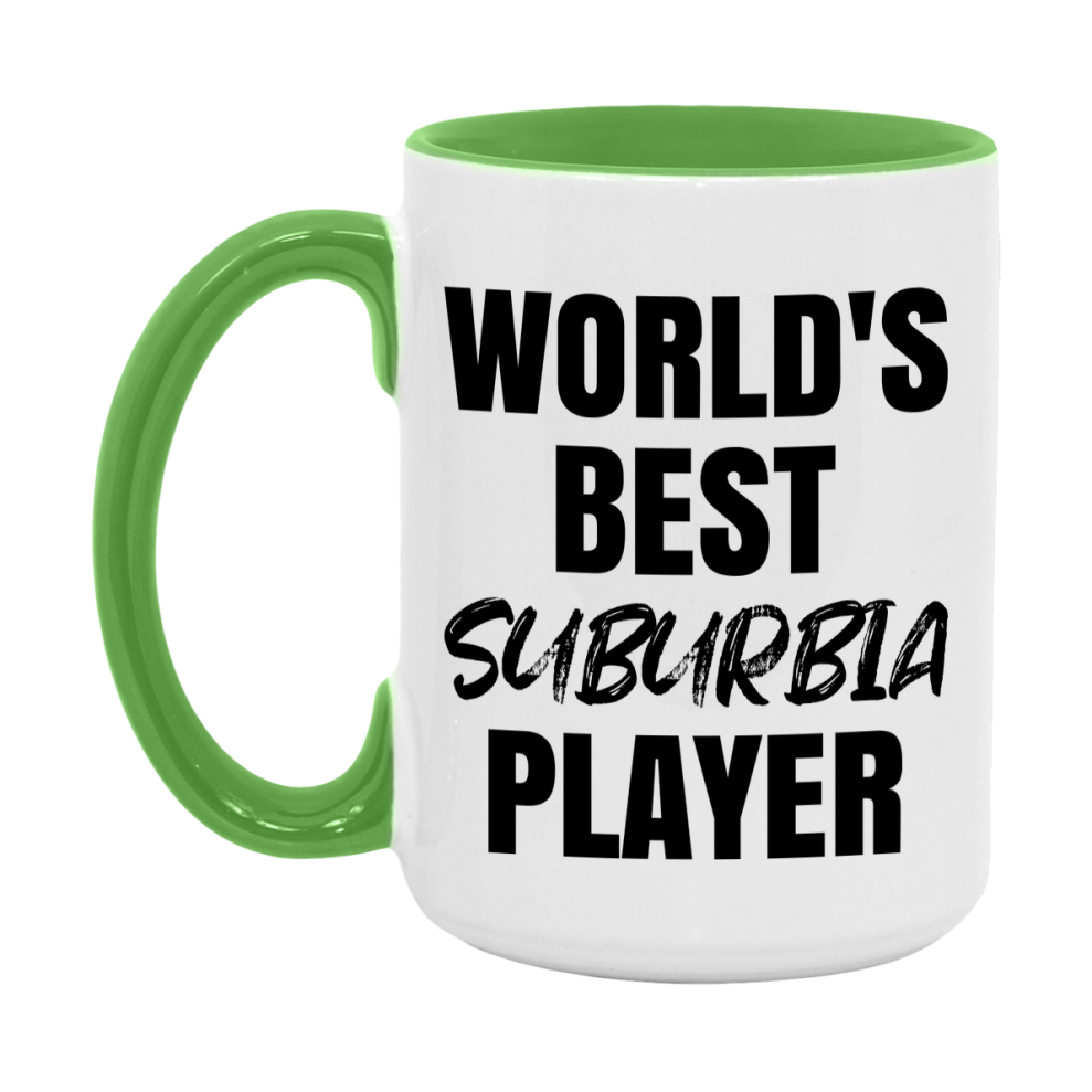World's Best Suburbia Player Mug, Funny Game Board Gift, 11Oz Or 15Oz White Ceramic Mug
