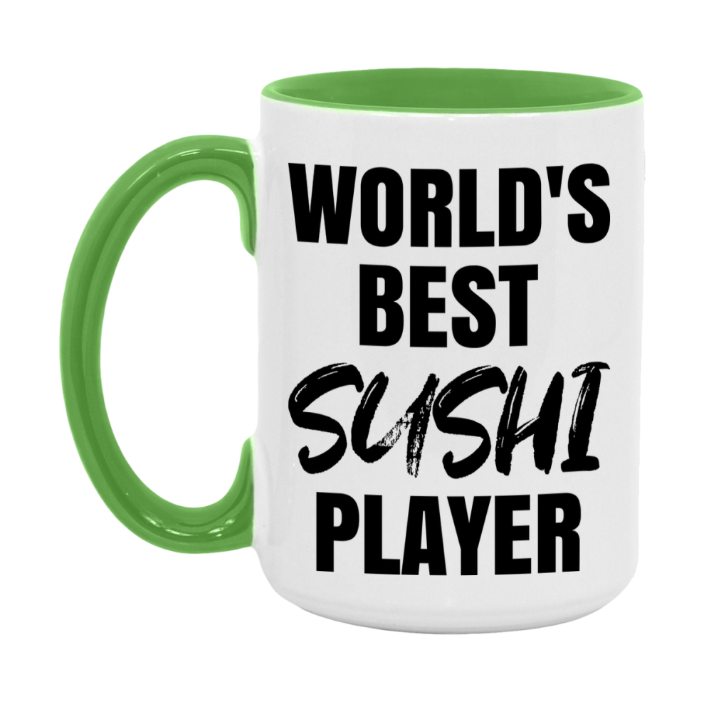 World's Best Sushi Player Mug, Funny Game Board Gift, 11Oz Or 15Oz White Ceramic Mug