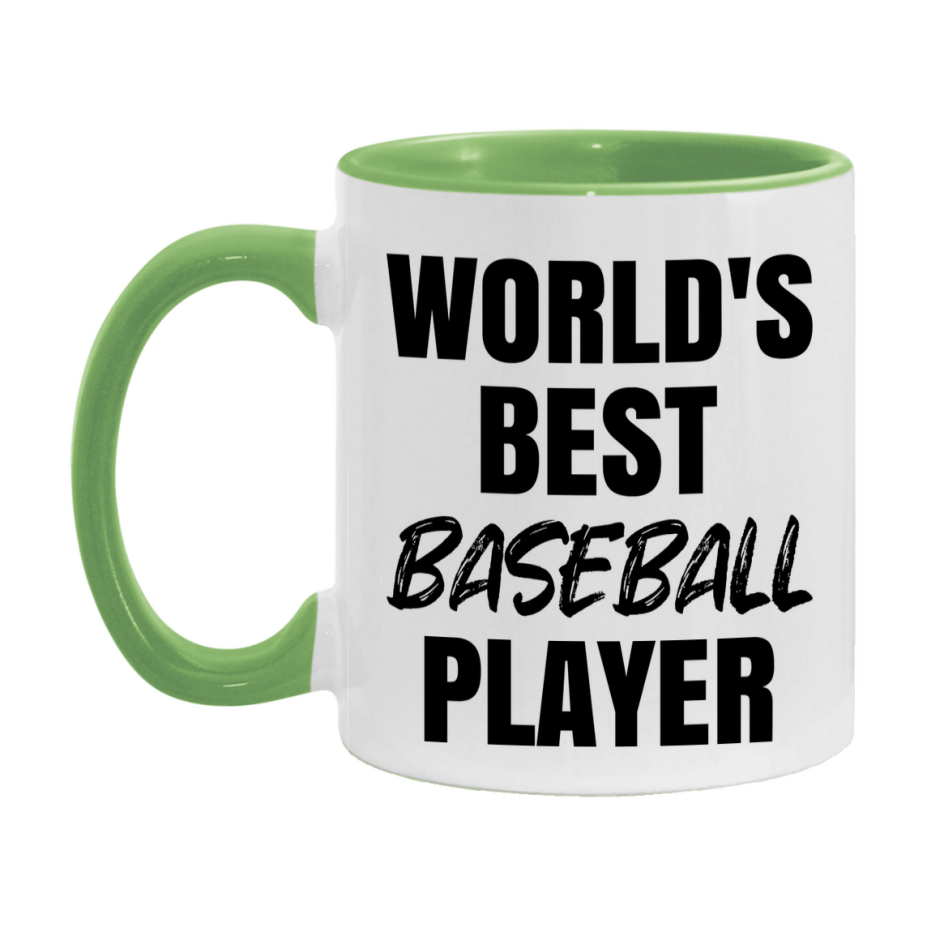 World's Best Baseball Player Mug, Double-Sided 11Oz Or 15Oz Coffee Cup