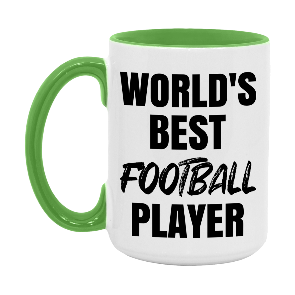 World's Best Football Player Mug, Double-Sided 11Oz Or 15Oz Coffee Cup
