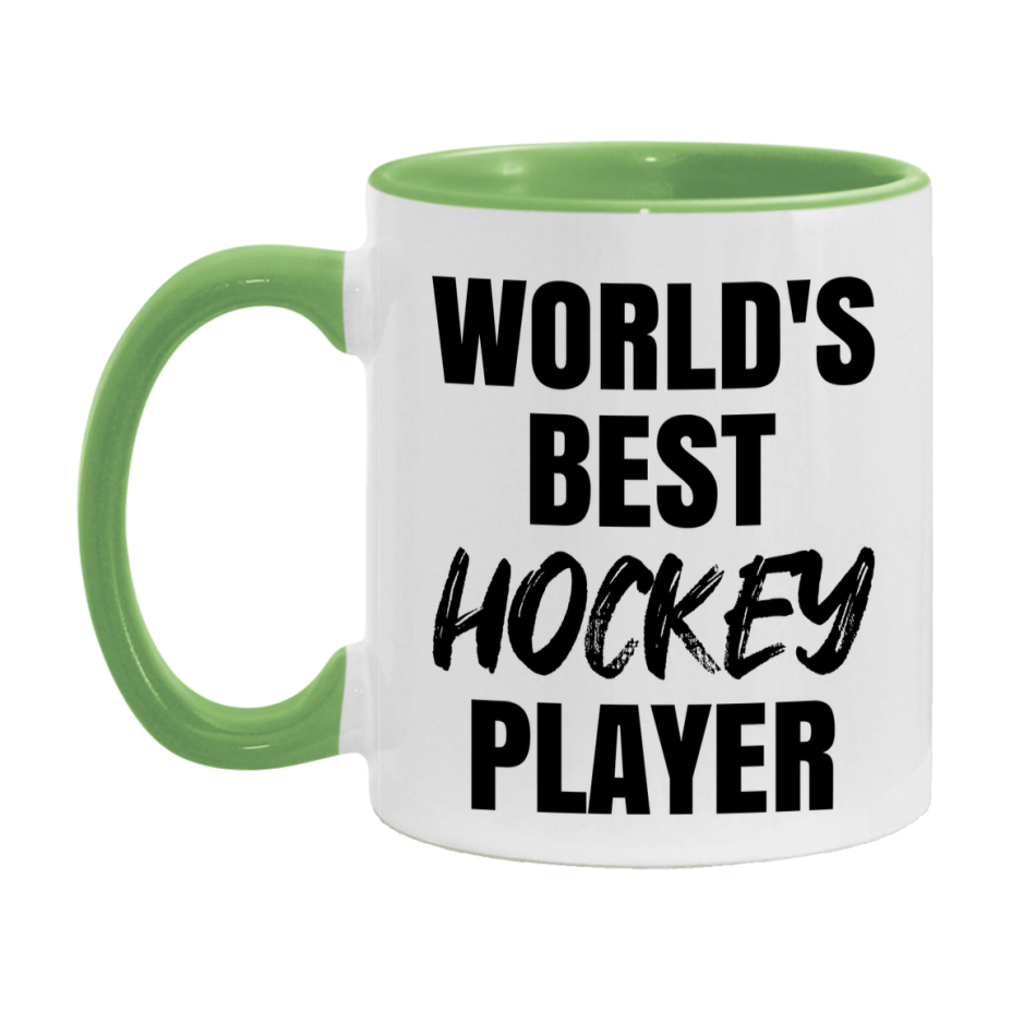 World's Best Hockey Player Mug, Double-Sided 11Oz Or 15Oz Coffee Cup