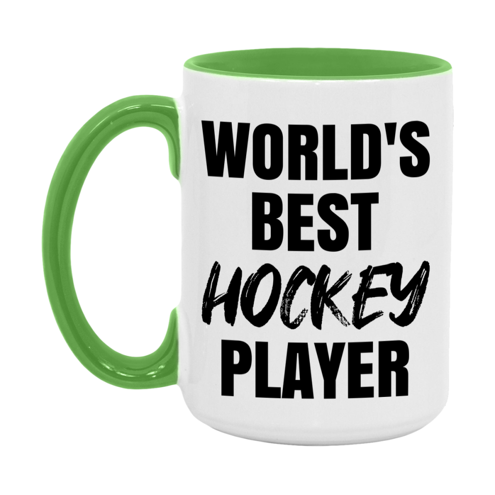 World's Best Hockey Player Mug, Double-Sided 11Oz Or 15Oz Coffee Cup