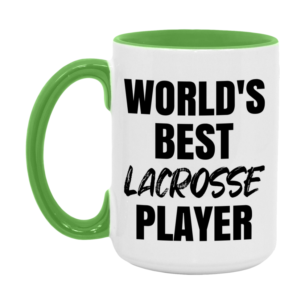 World's Best Lacrosse Player Mug, Double-Sided 11Oz Or 15Oz Coffee Cup