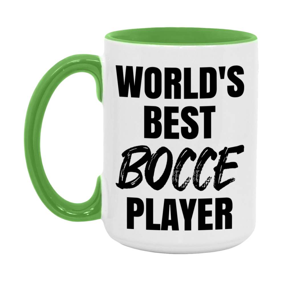 World's Best Bocce Player Mug, Double-Sided 11Oz Or 15Oz Coffee Cup