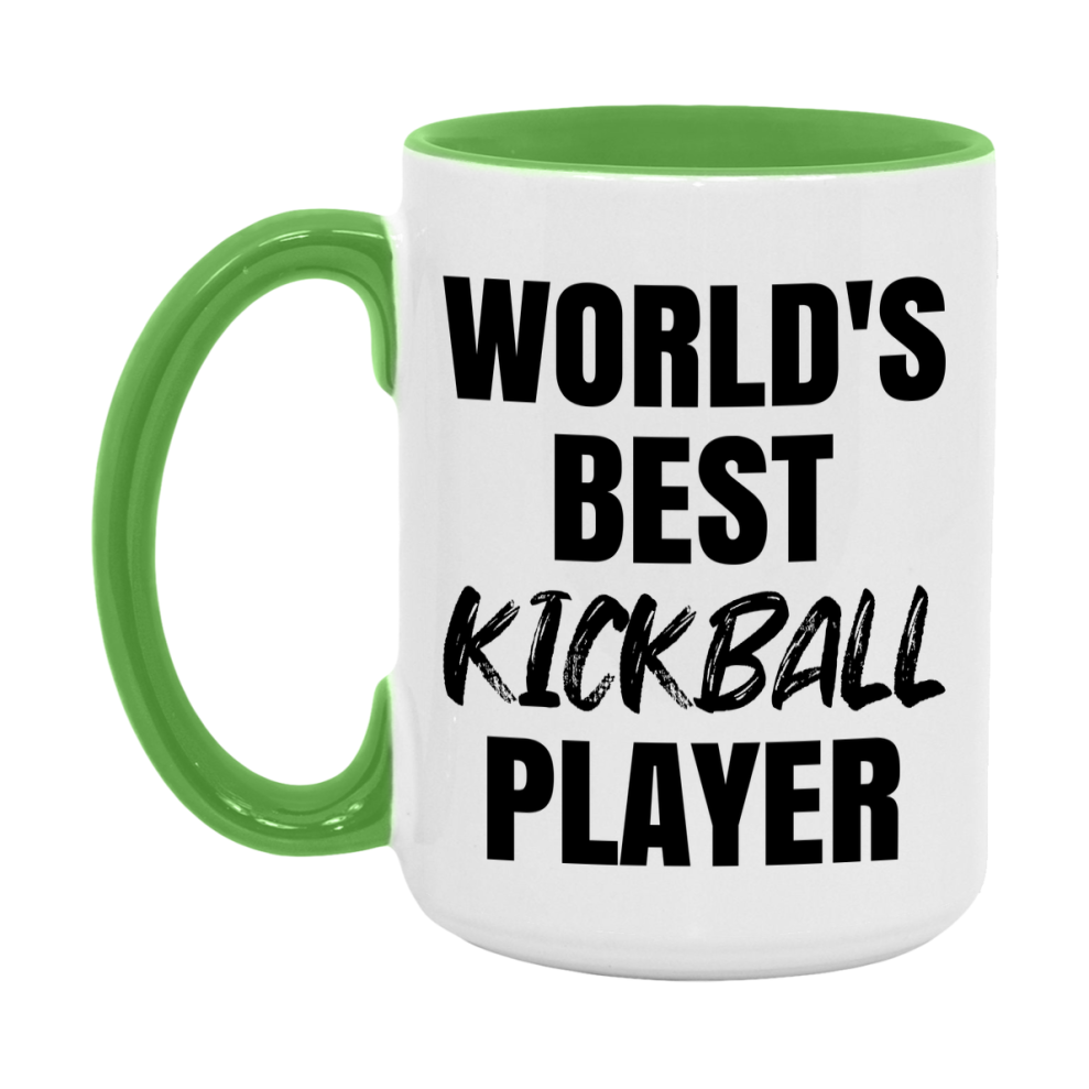 World's Best Kickball Player Mug, Double-Sided 11Oz Or 15Oz Coffee Cup
