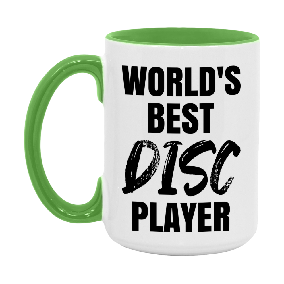 World's Best Disc Player Mug, Double-Sided 11Oz Or 15Oz Coffee Cup