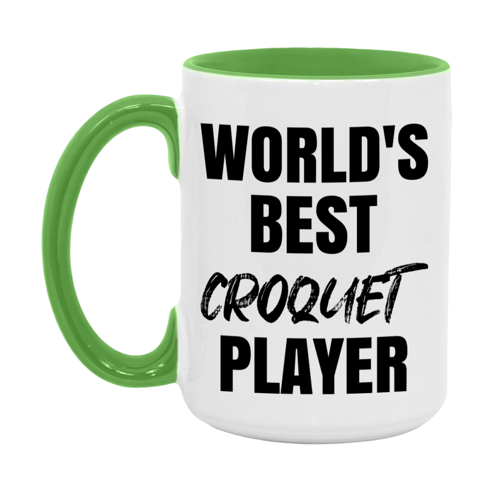 World's Best Croquet Player Mug, Double-Sided 11Oz Or 15Oz Coffee Cup
