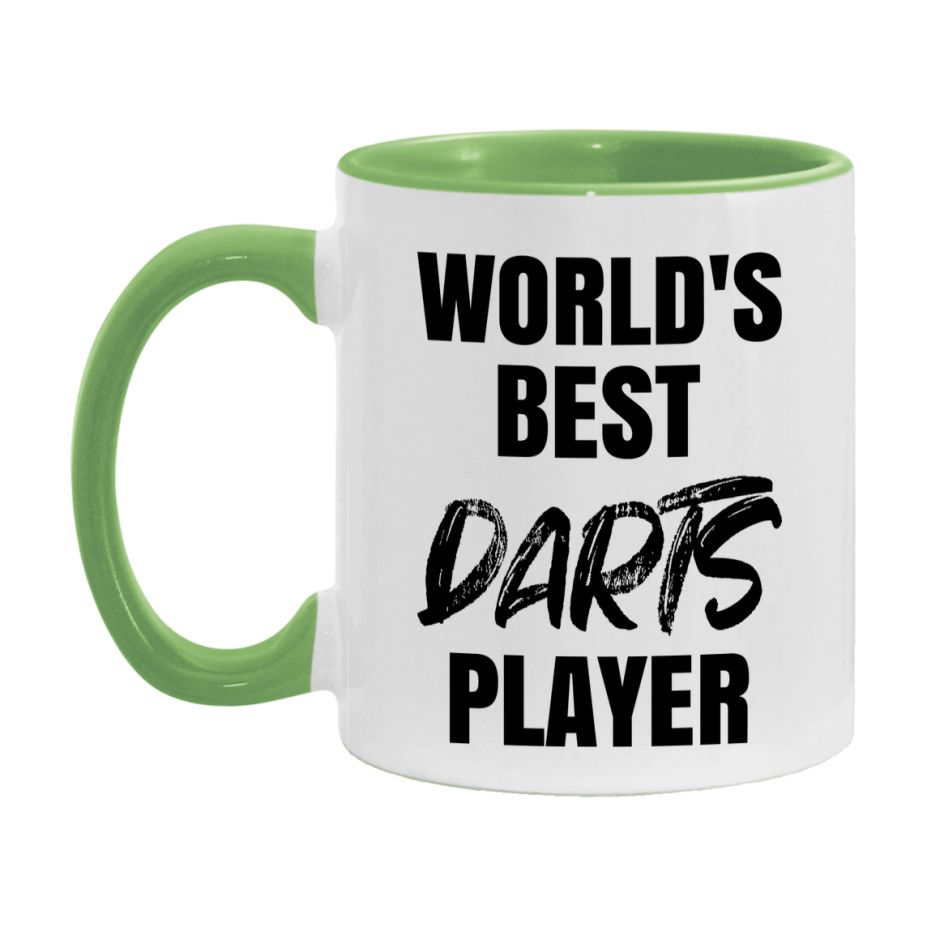 World's Best Darts Player Mug, Double-Sided 11Oz Or 15Oz Coffee Cup