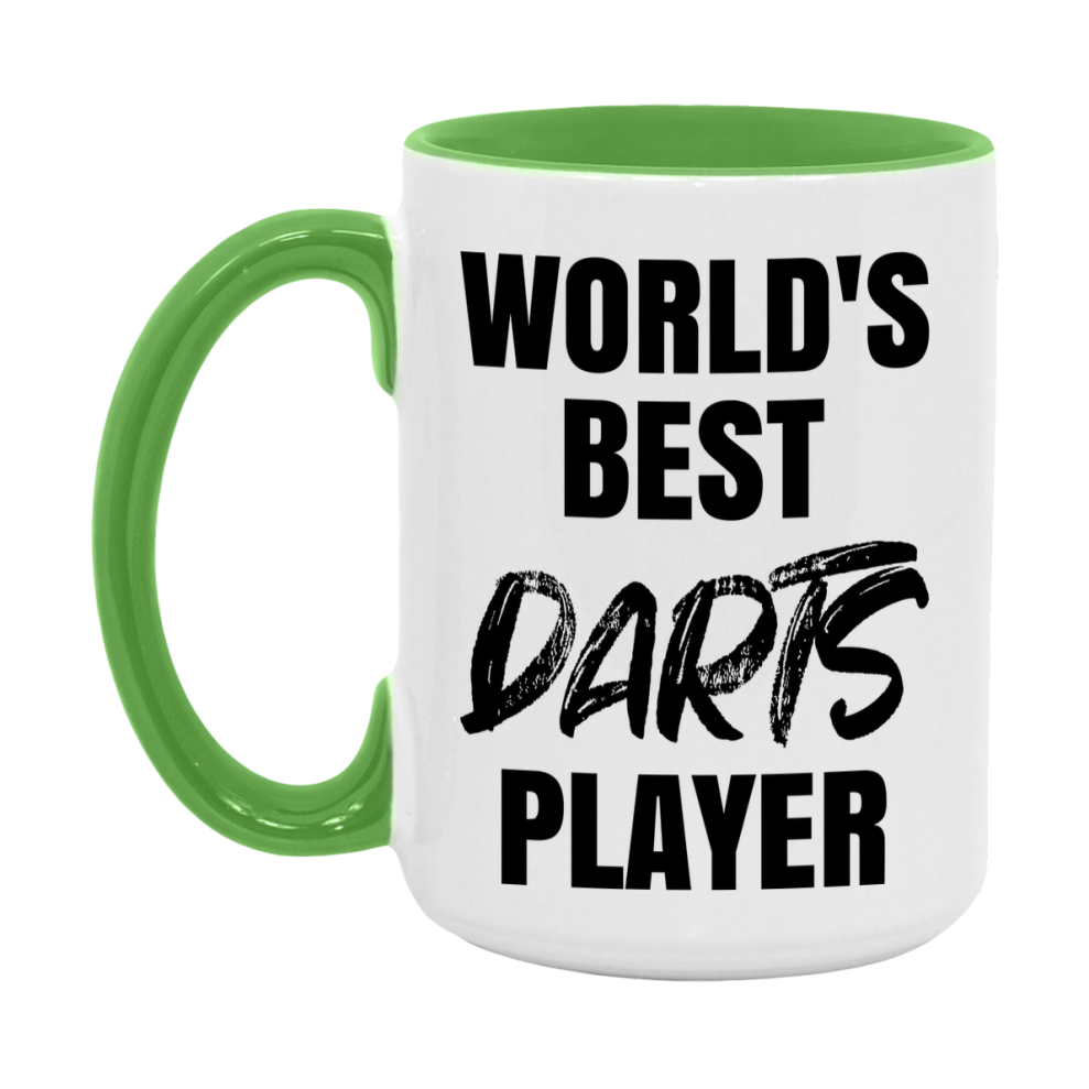 World's Best Darts Player Mug, Double-Sided 11Oz Or 15Oz Coffee Cup