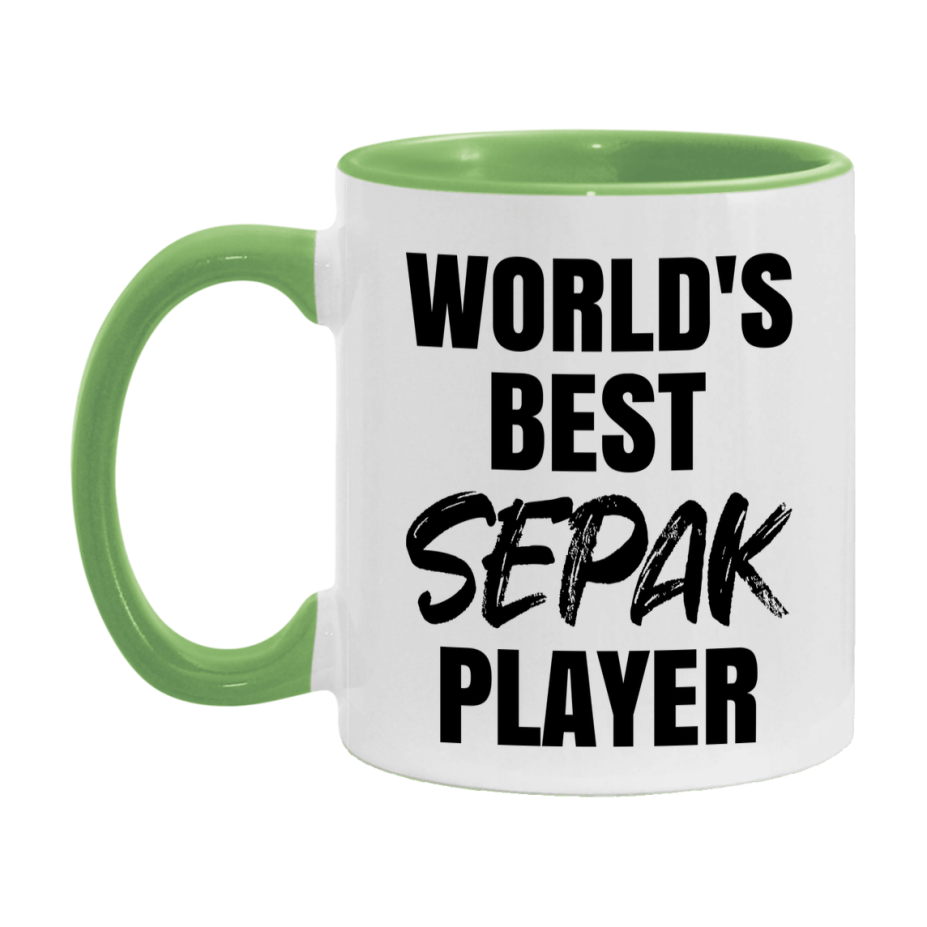 World's Best Sepak Player Mug, Double-Sided 11Oz Or 15Oz Coffee Cup