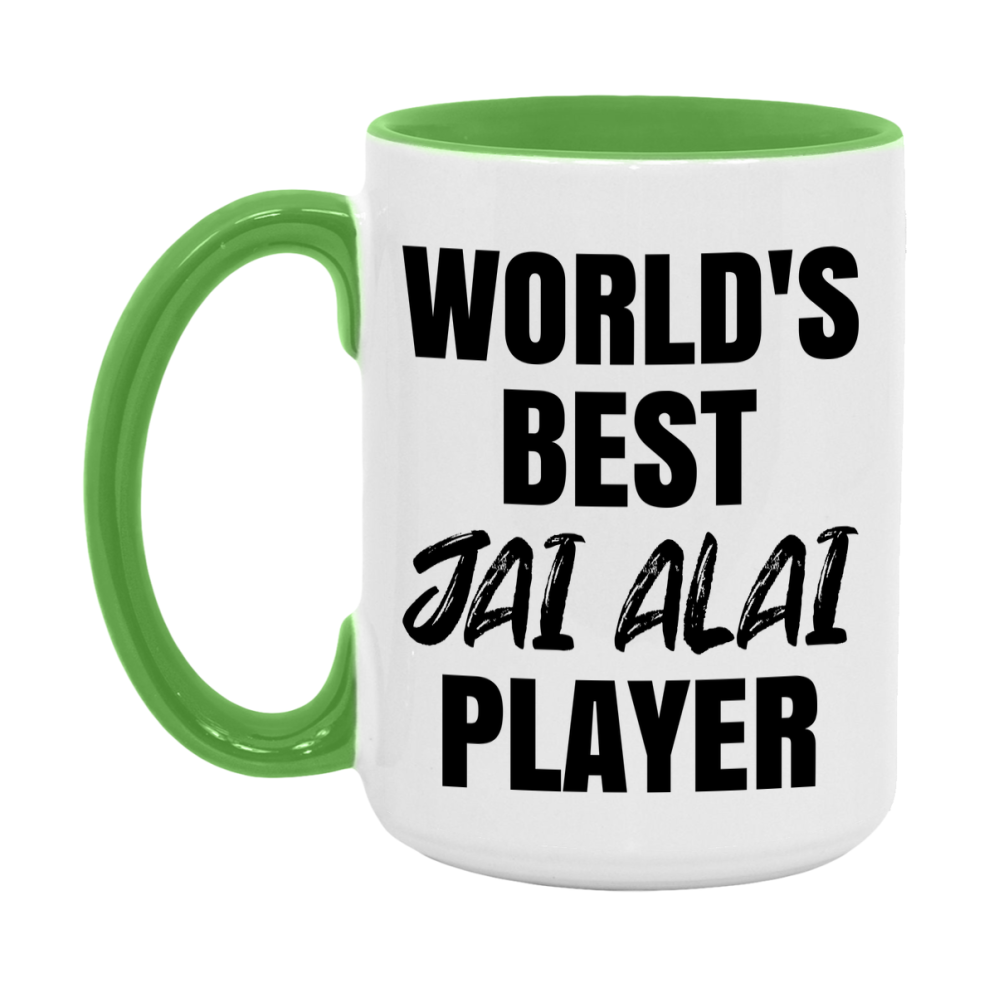 World's Best Jai Alai Player Mug, Double-Sided 11Oz Or 15Oz Coffee Cup