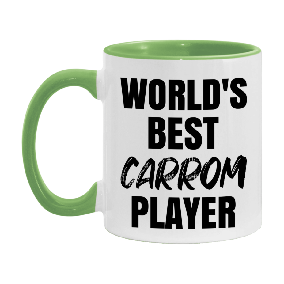 World's Best Carrom Player Mug, Double-Sided 11Oz Or 15Oz Coffee Cup