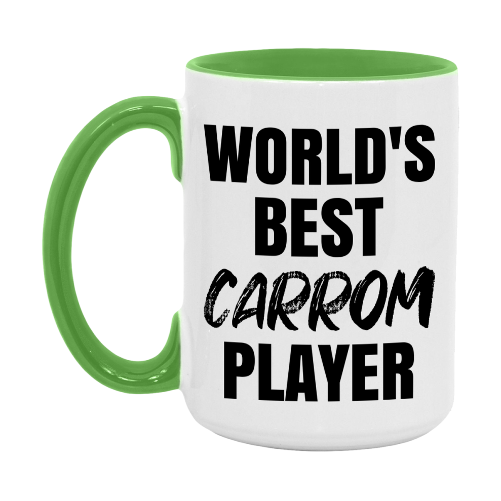 World's Best Carrom Player Mug, Double-Sided 11Oz Or 15Oz Coffee Cup
