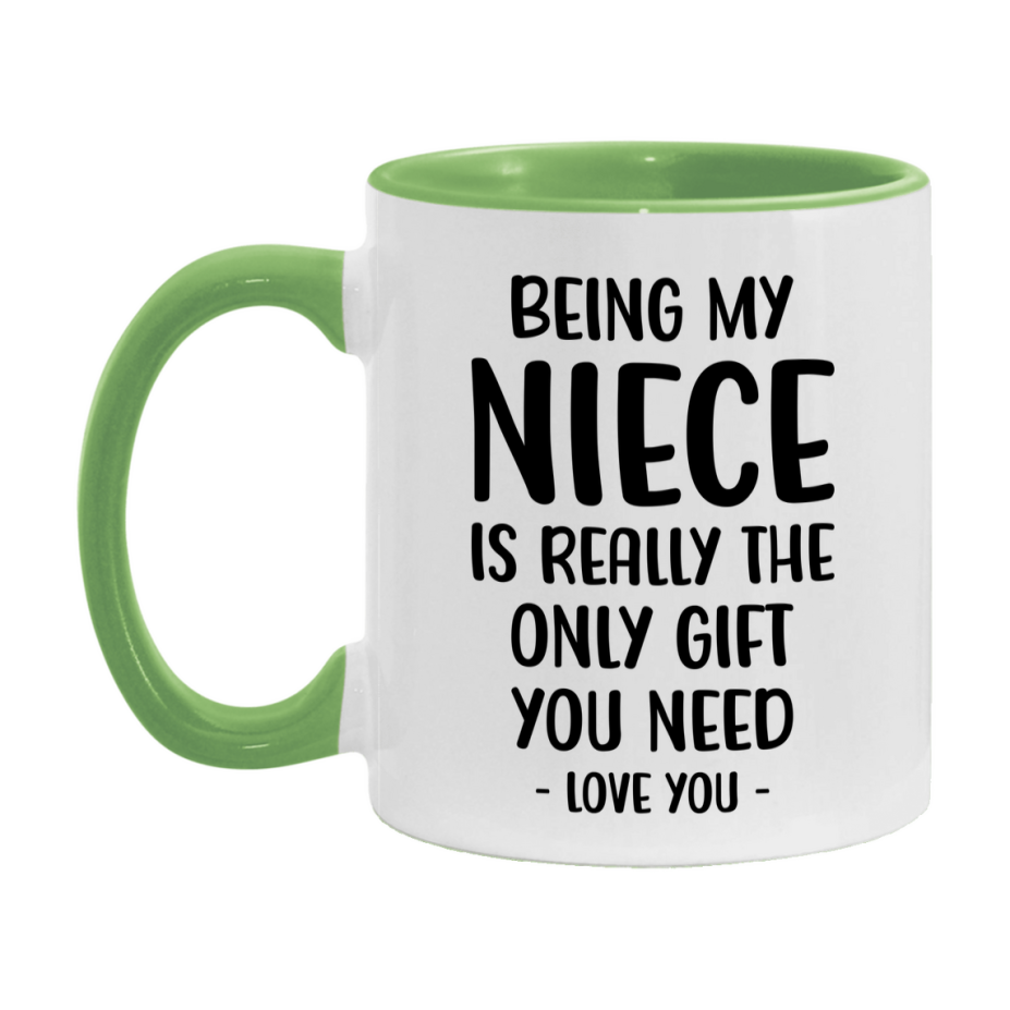 Funny Mug For Niece, Being My Niece Is The Only Gift You Need, 11Oz Or 15Oz Coffee Mug