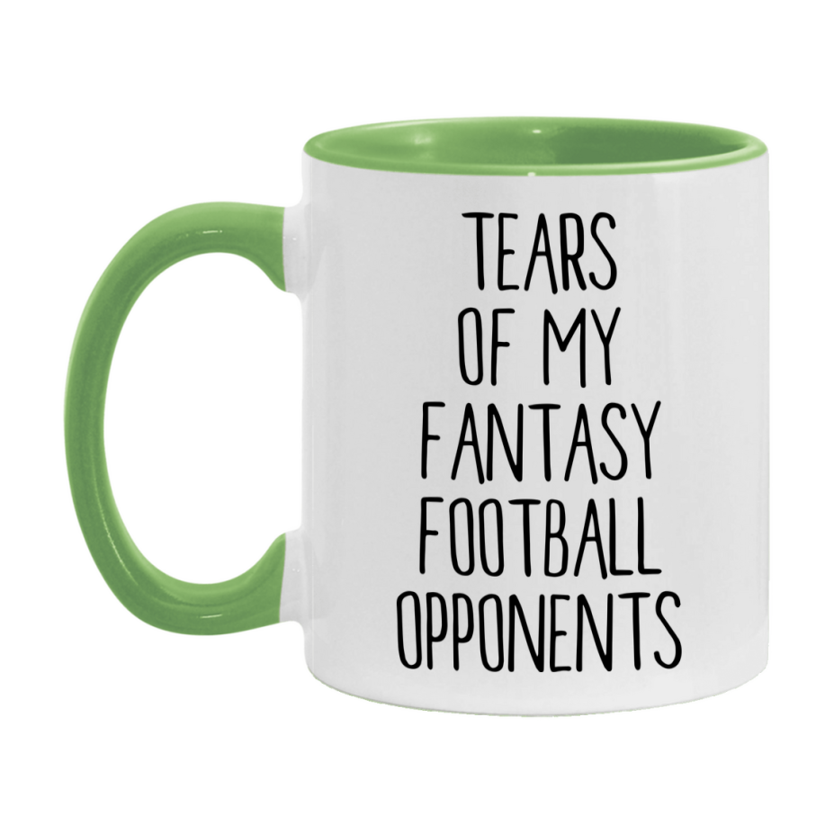 Funny Fantasy Football Gift, Tears Of My Fantasy Football Opponents, 11Oz Or 15Oz White Ceramic Mug