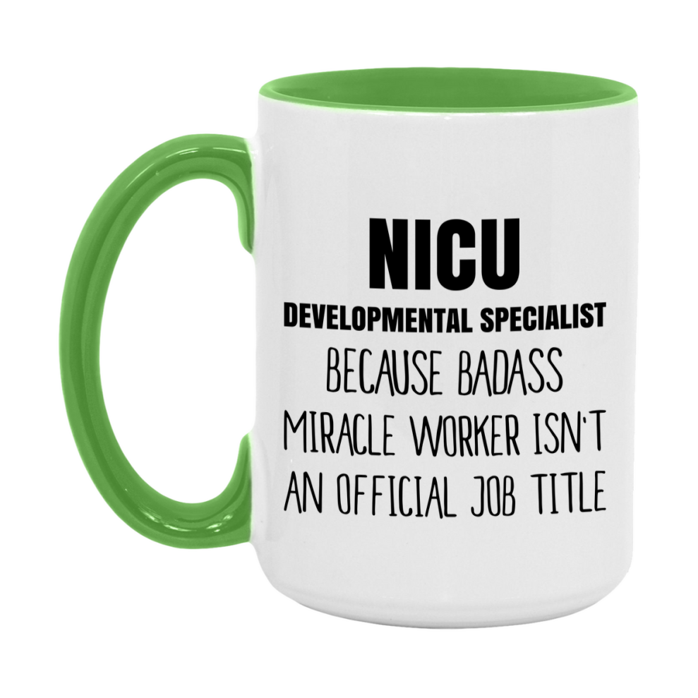 Nicu Developmental Specialist Gifts, 11Oz Or 15Oz Ceramic Coffee Cup, Double-Sided Coffee Mug