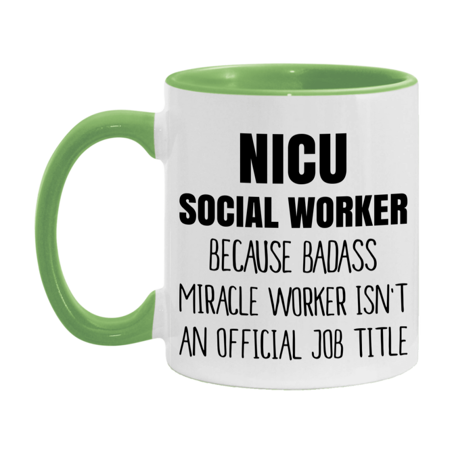 Nicu Social Worker Gifts, 11Oz Or 15Oz Ceramic Coffee Cup, Double-Sided Coffee Mug