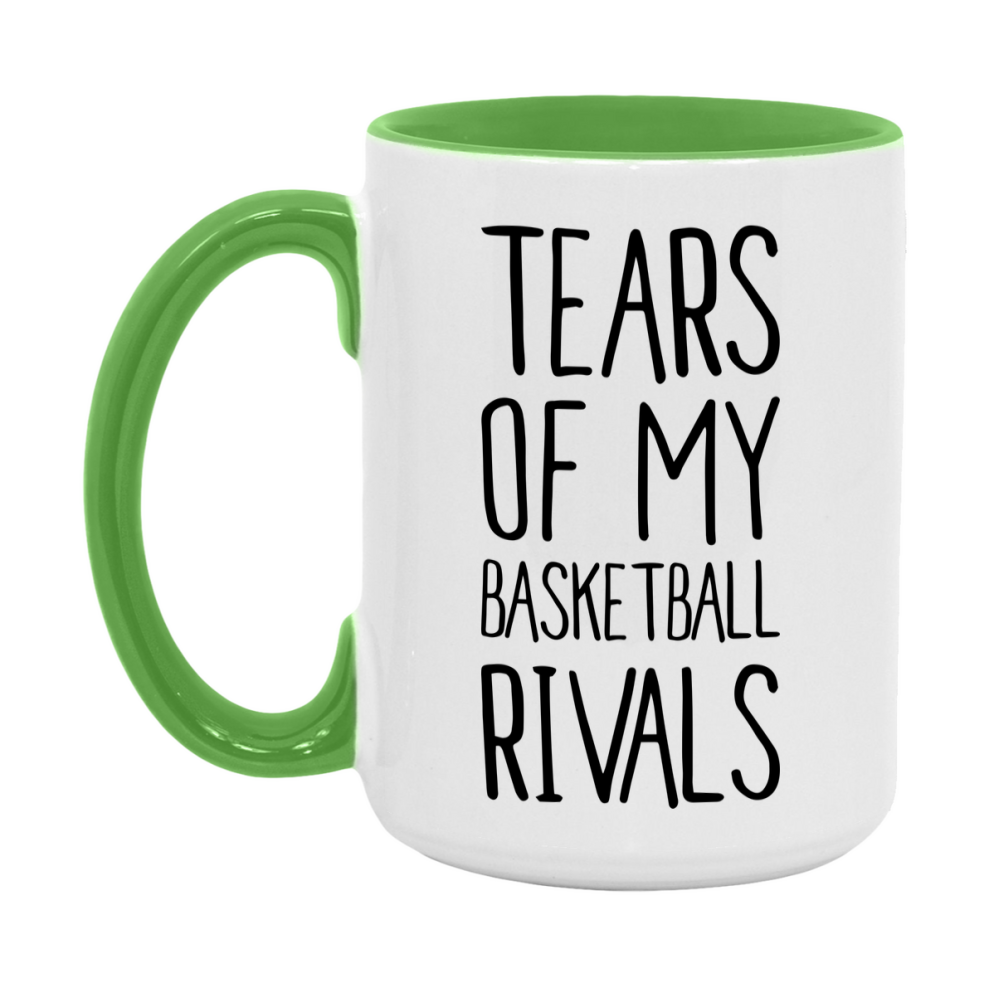 Funny Basketball Mug, Tears Of My Basketball Rivals, 11Oz Or 15Oz Coffee Cup