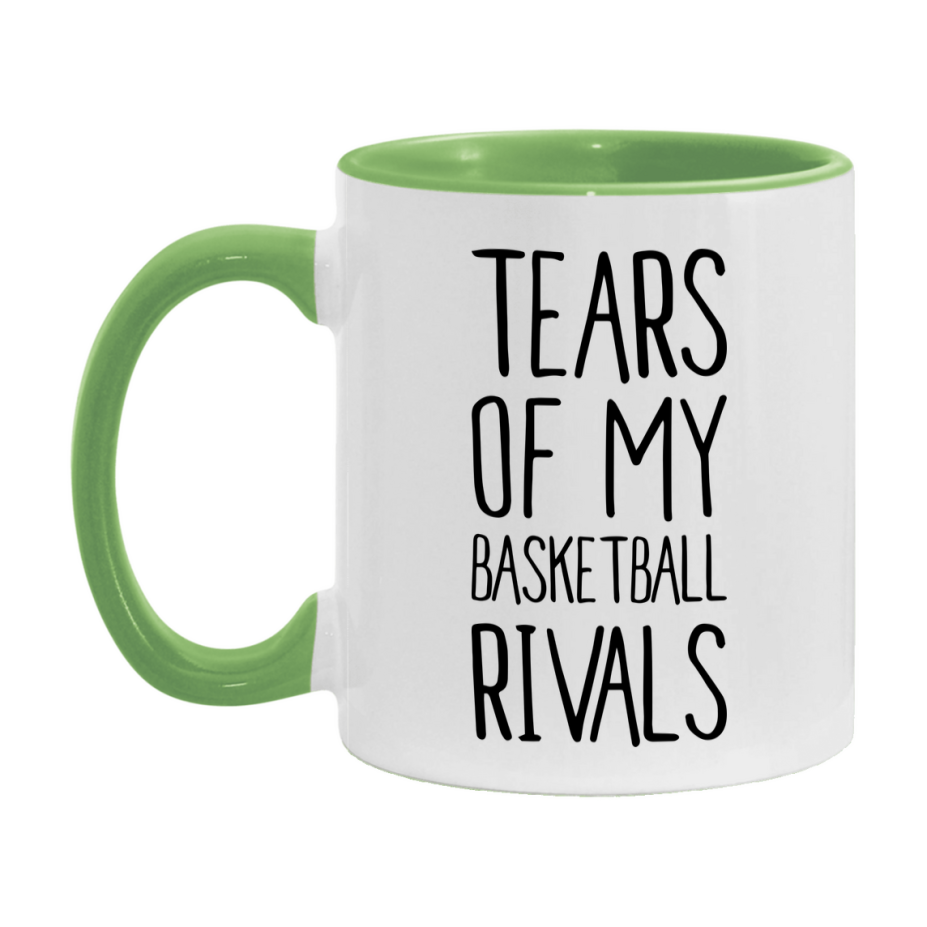 Funny Basketball Mug, Tears Of My Basketball Rivals, 11Oz Or 15Oz Coffee Cup