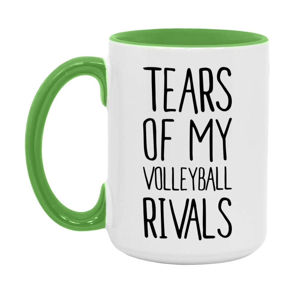 Funny Volleyball Mug, Tears Of My Volleyball Rivals, 11Oz Or 15Oz Coffee Cup