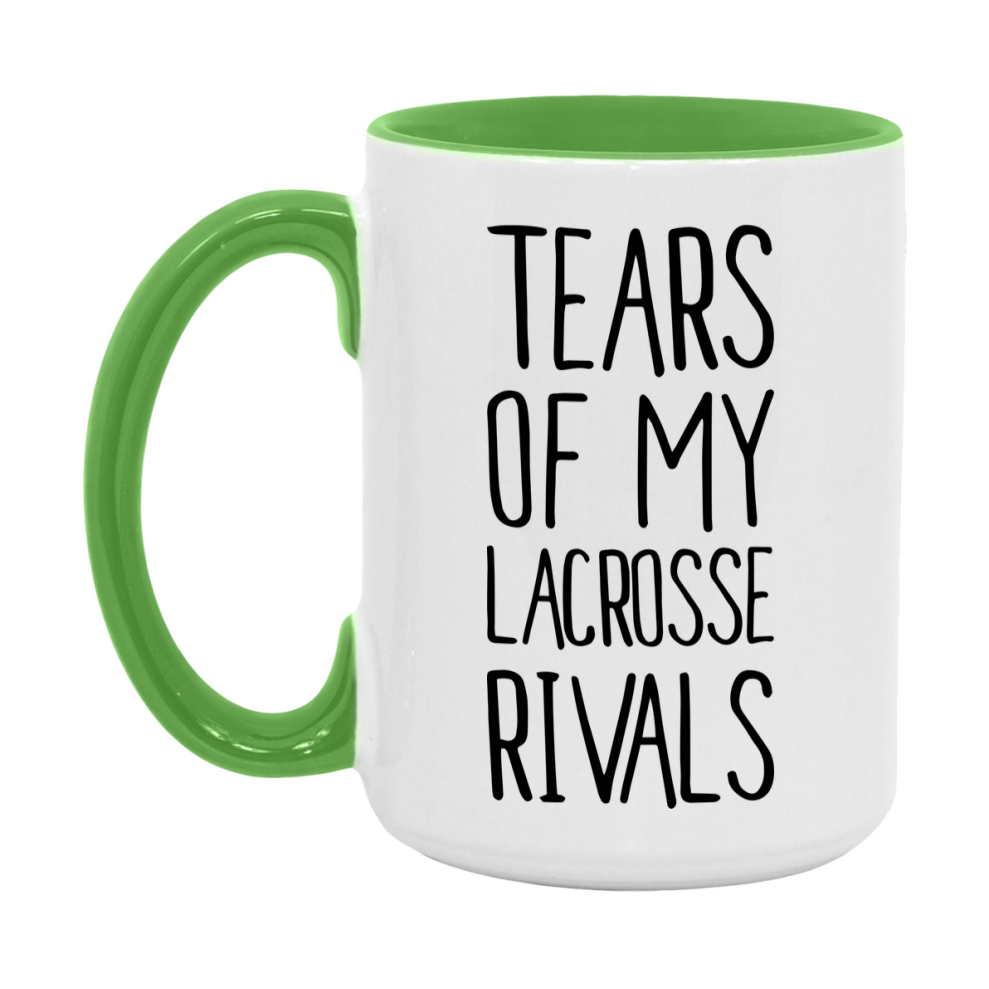 Funny Lacrosse Mug, Tears Of My Lacrosse Rivals, 11Oz Or 15Oz Coffee Cup