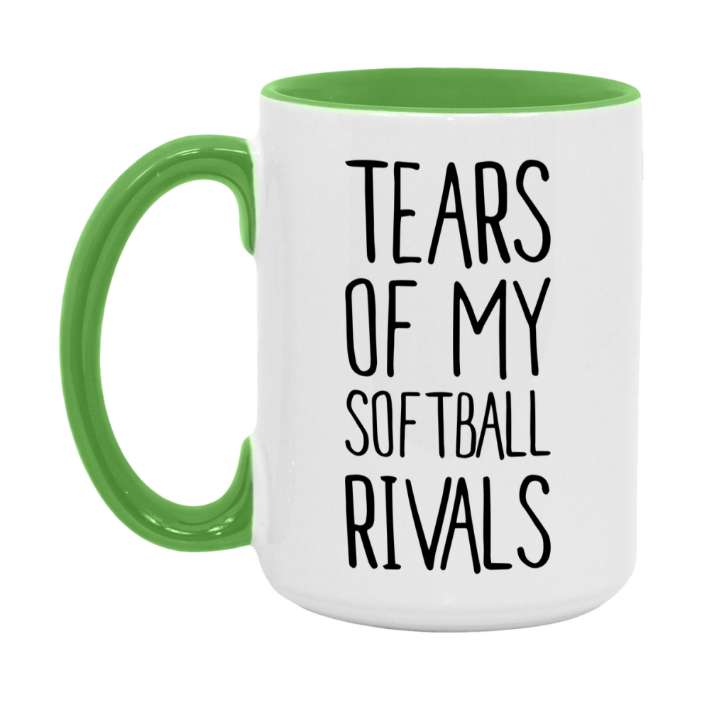 Funny Softball Mug, Tears Of My Softball Rivals, 11Oz Or 15Oz Coffee Cup