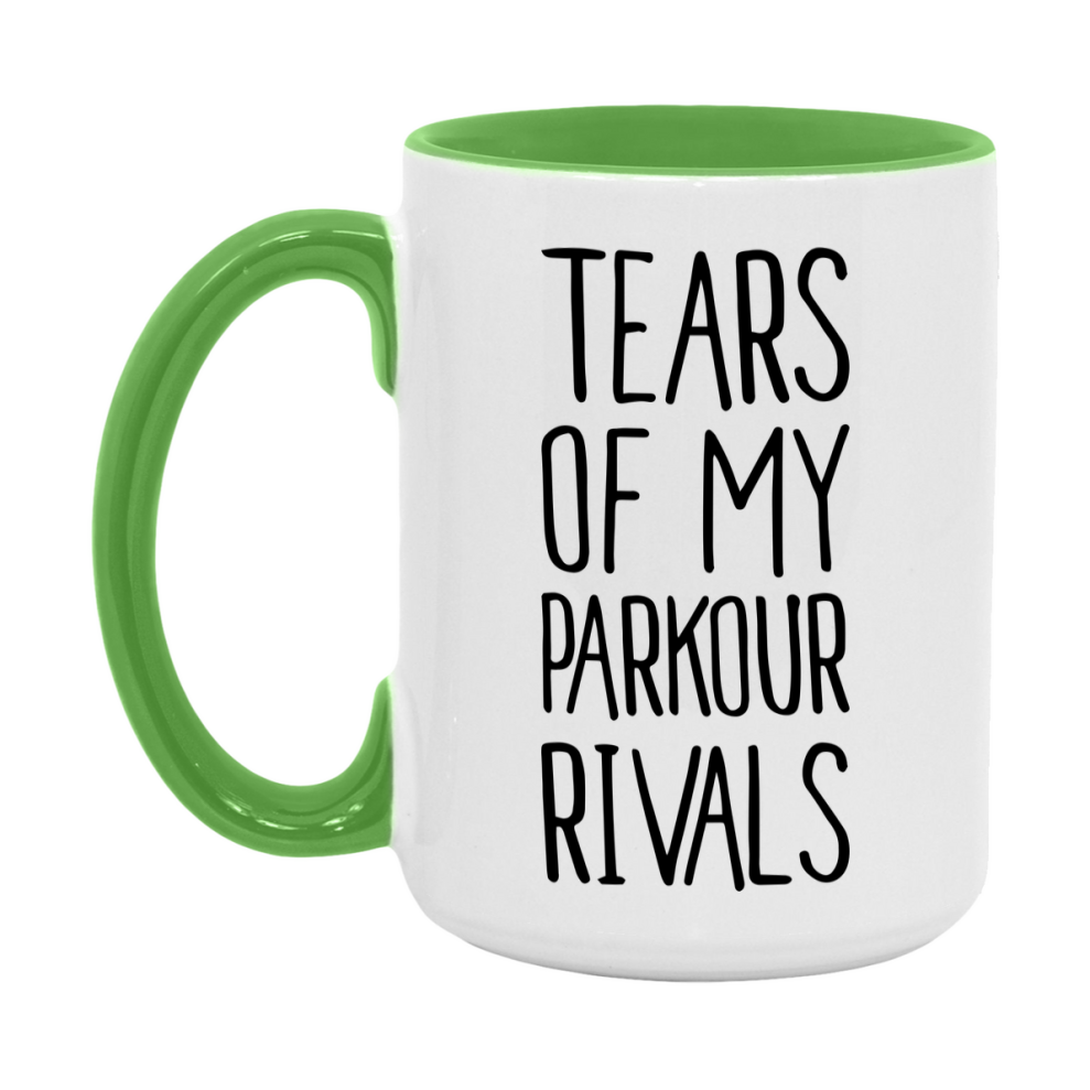 Funny Parkour Mug, Tears Of My Parkour Rivals, 11Oz Or 15Oz Coffee Cup