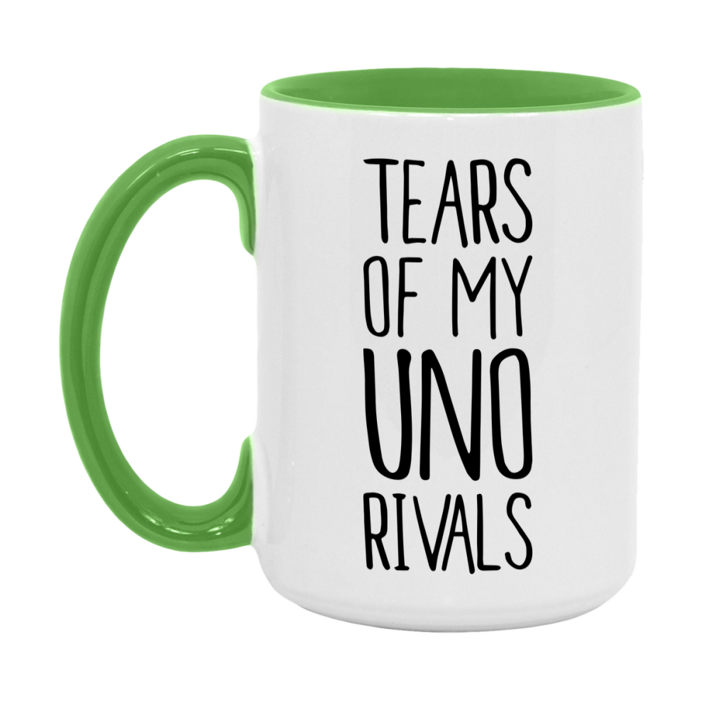 Funny Uno Mug, Tears Of My Uno Rivals, 11Oz Or 15Oz Ceramic Coffee Cup