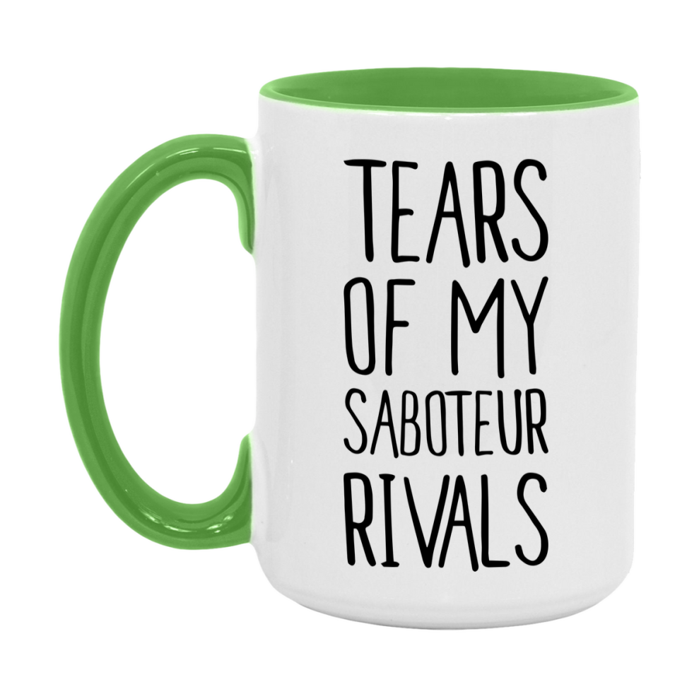 Funny Saboteur Mug, Tears Of My Saboteur Rivals, 11Oz Or 15Oz Ceramic Coffee Cup