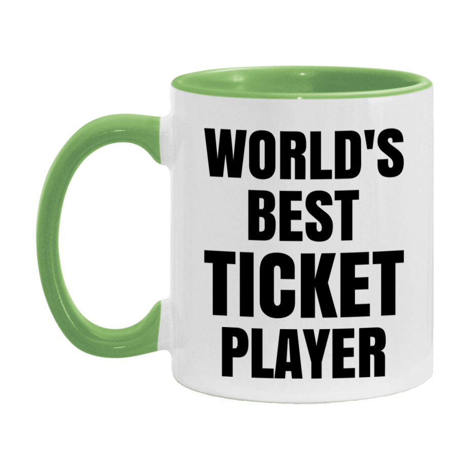 Funny Game Board Mug, World's Okayest Ticket Player, 11Oz Or 15Oz Ceramic Coffee Cup