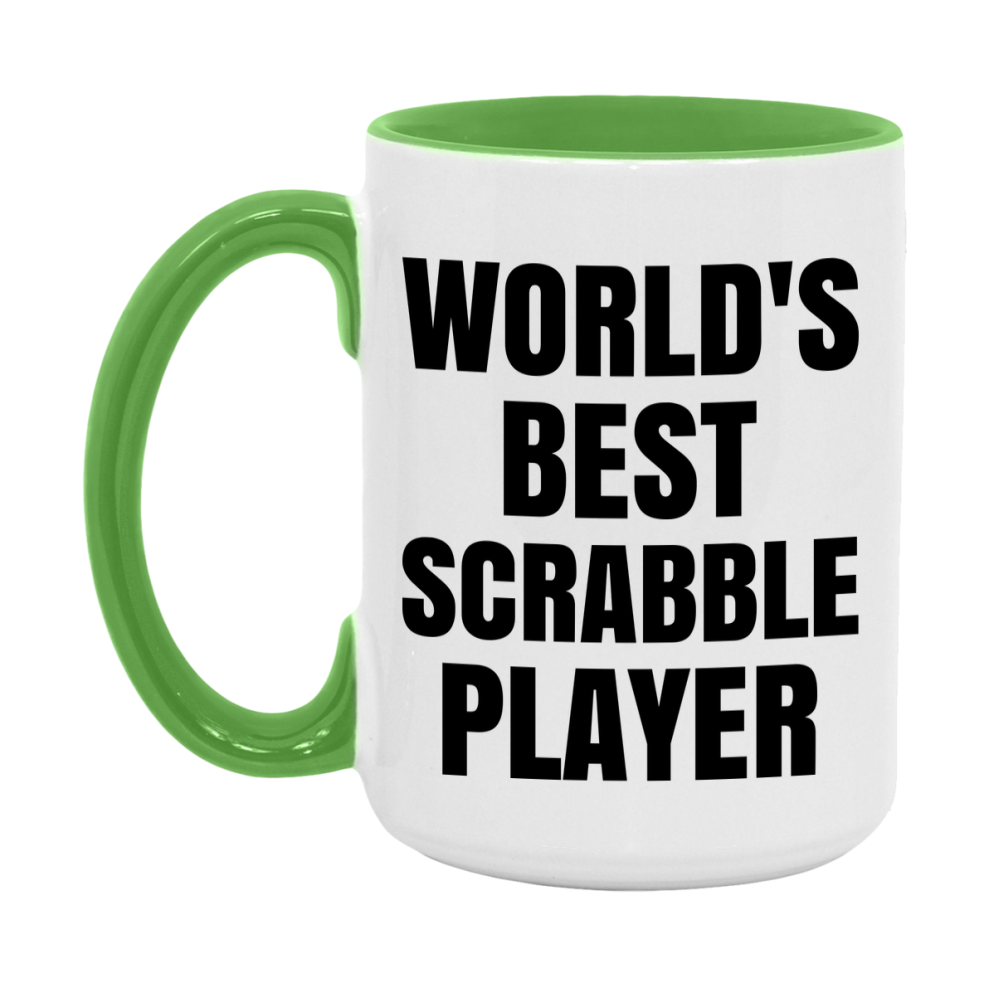 Funny Game Board Mug, World's Okayest Scrabble Player, 11Oz Or 15Oz Ceramic Coffee Cup