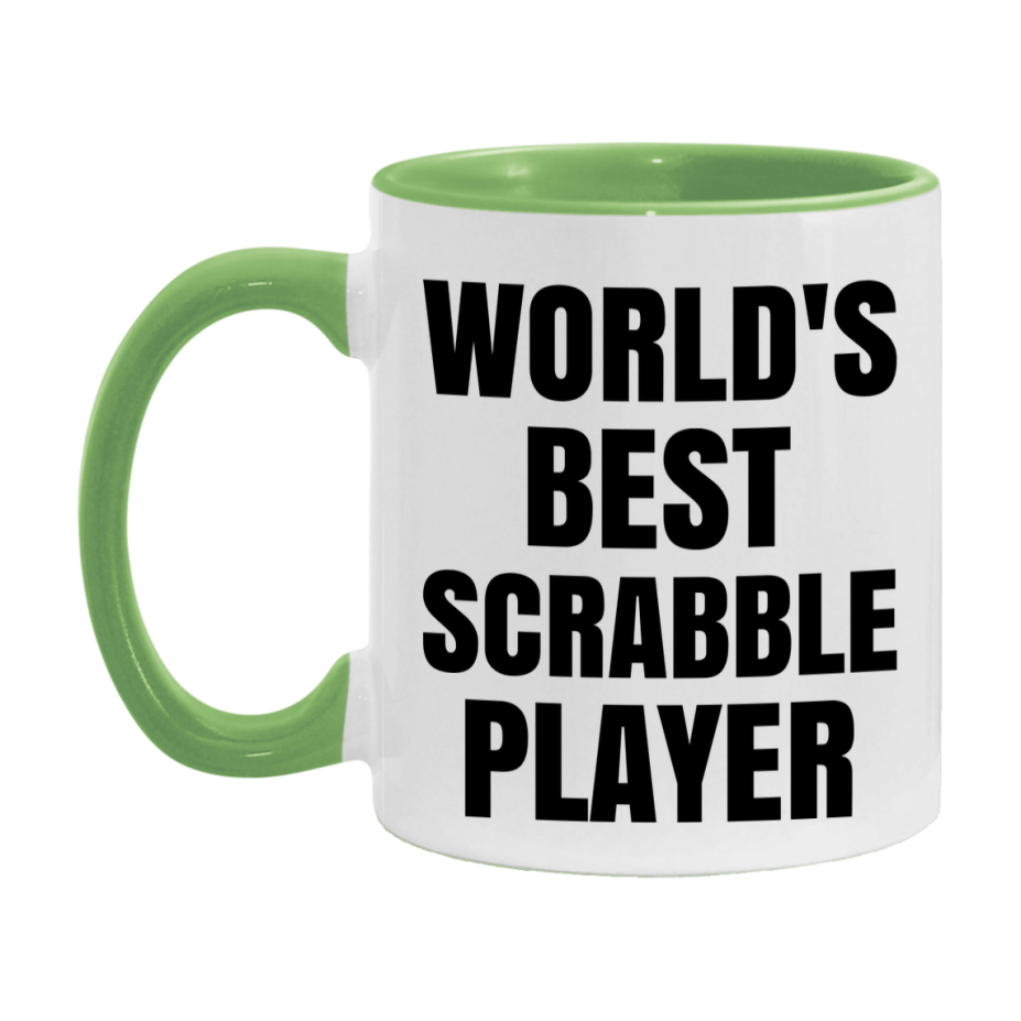 Funny Game Board Mug, World's Okayest Scrabble Player, 11Oz Or 15Oz Ceramic Coffee Cup