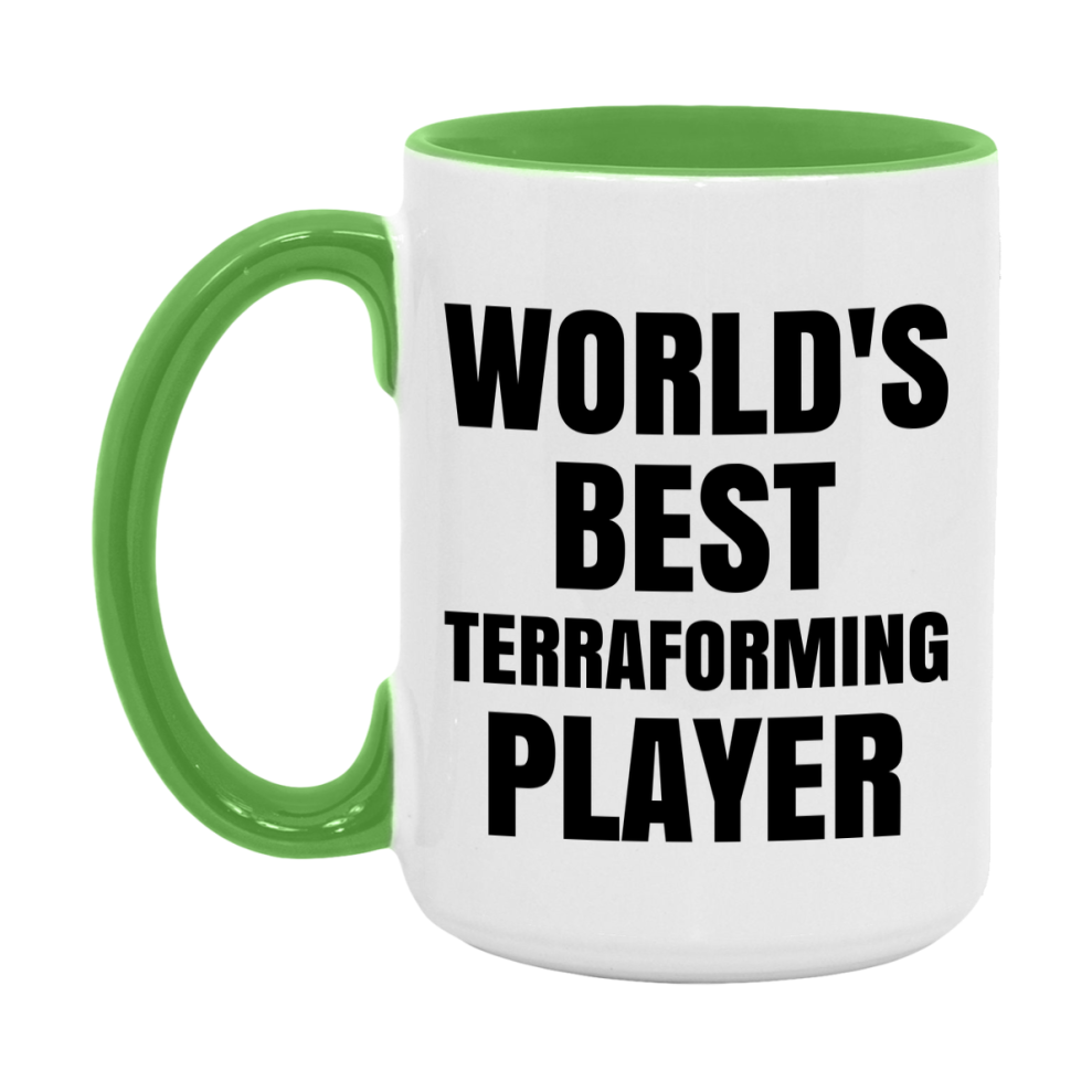 Funny Game Board Mug, World's Okayest Terraforming Player, 11Oz Or 15Oz Ceramic Coffee Cup