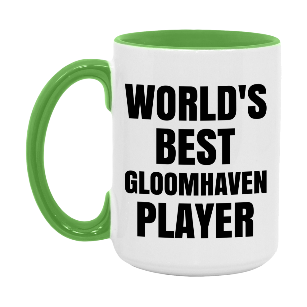 Funny Game Board Mug, World's Okayest Gloomhaven Player, 11Oz Or 15Oz Ceramic Coffee Cup