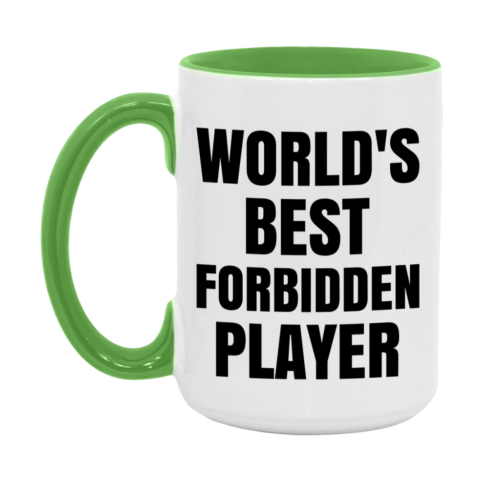 Funny Game Board Mug, World's Okayest Forbidden Player, 11Oz Or 15Oz Ceramic Coffee Cup