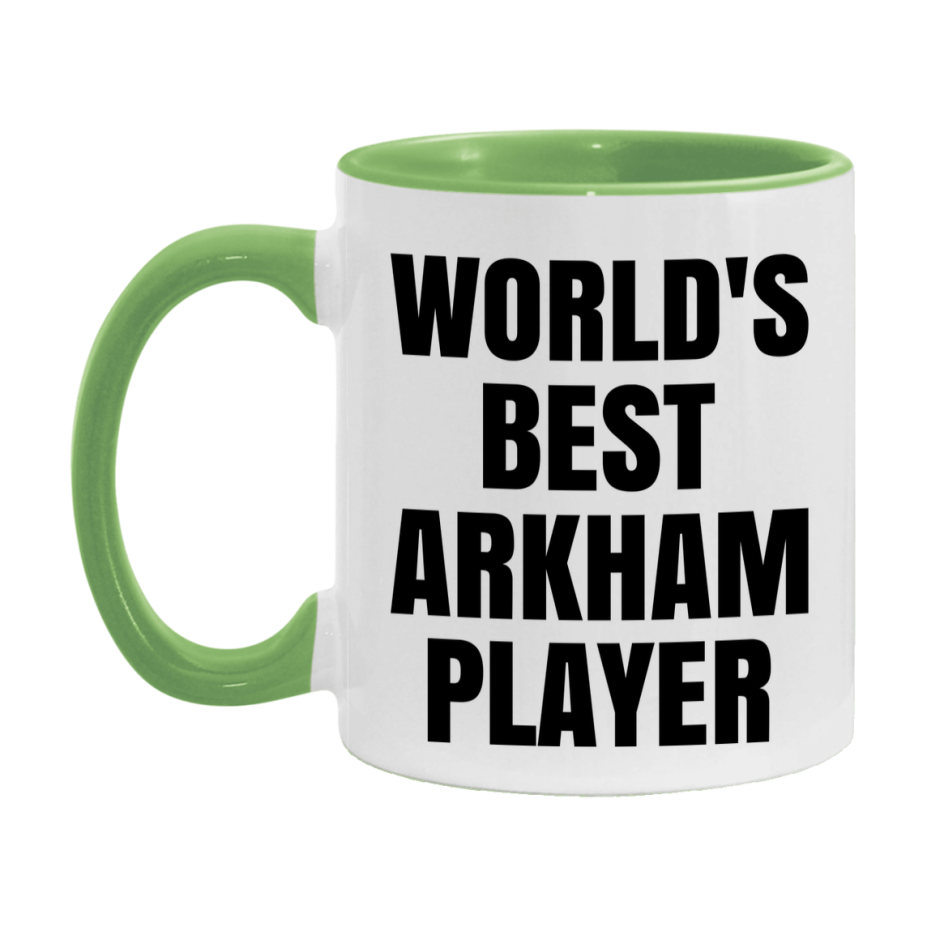 Funny Game Board Mug, World's Okayest Arkham Player, 11Oz Or 15Oz Ceramic Coffee Cup