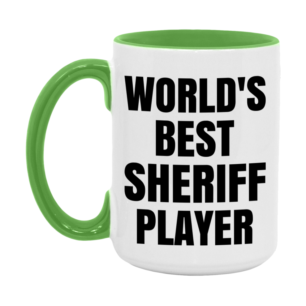 Funny Game Board Mug, World's Okayest Sheriff Player, 11Oz Or 15Oz Ceramic Coffee Cup