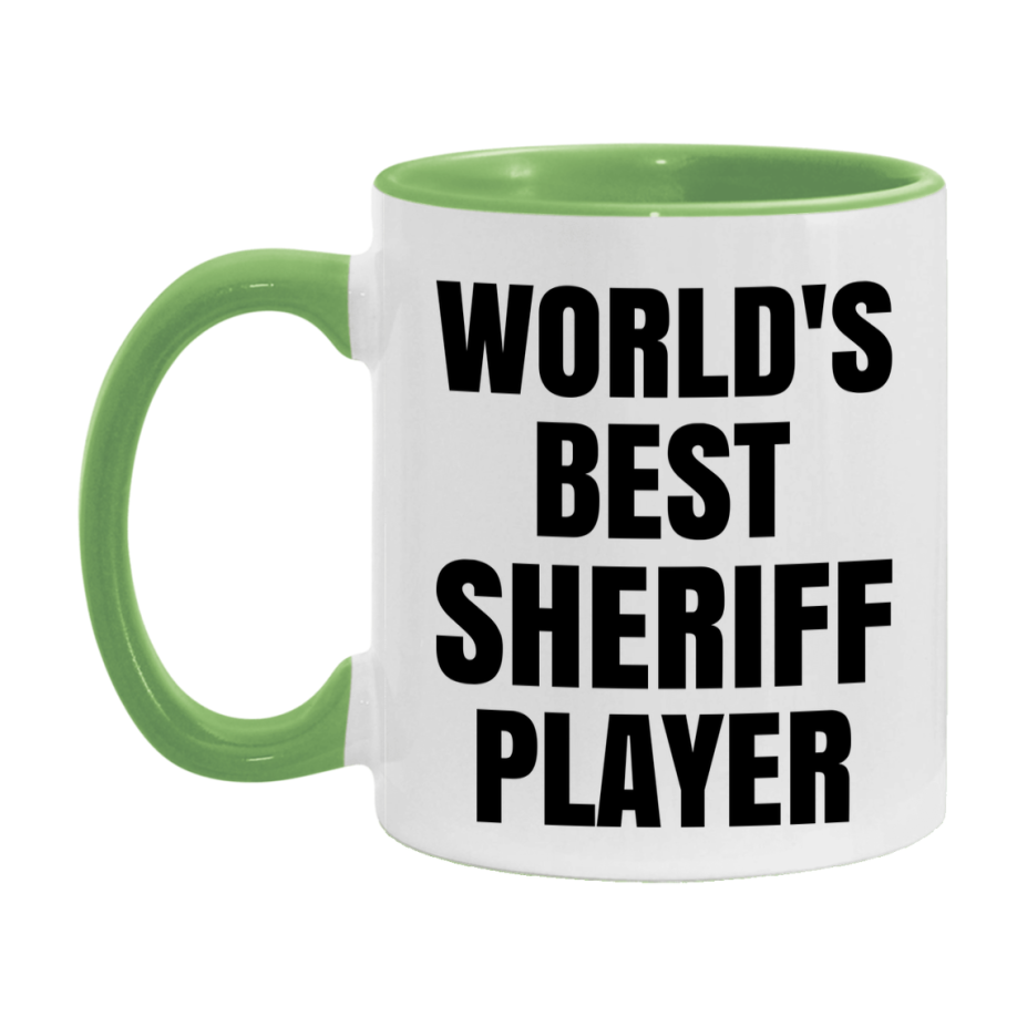 Funny Game Board Mug, World's Okayest Sheriff Player, 11Oz Or 15Oz Ceramic Coffee Cup