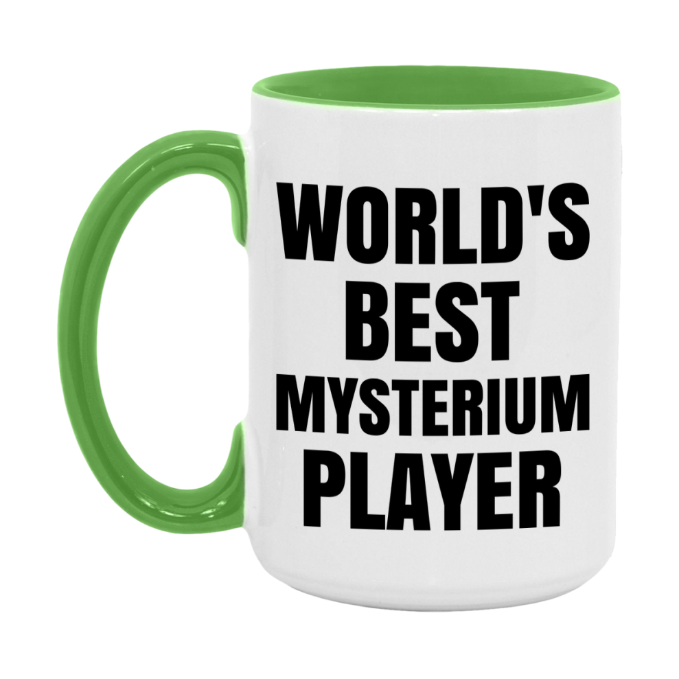 Funny Game Board Mug, World's Okayest Mysterium Player, 11Oz Or 15Oz Ceramic Coffee Cup